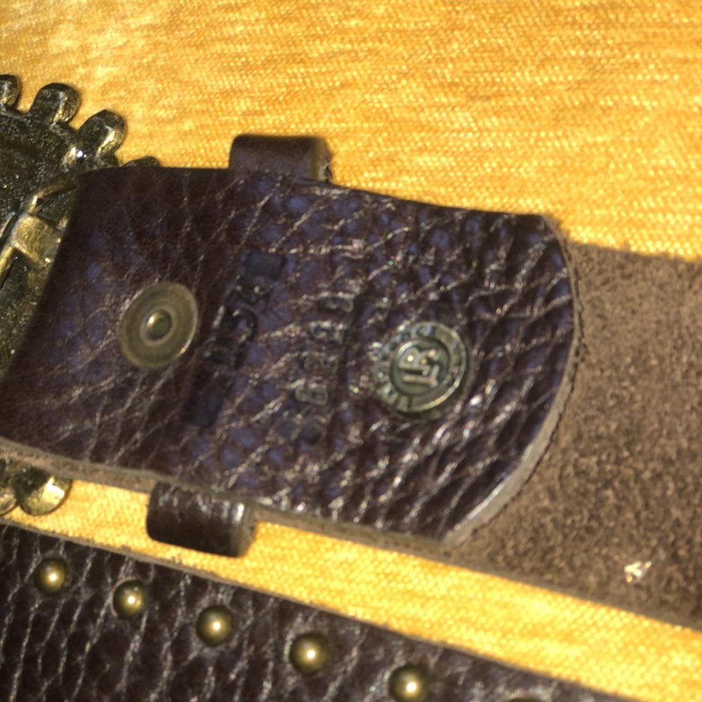 LEATHEROCK Soft Leather Rhinestone Belt - Picture 7 of 7